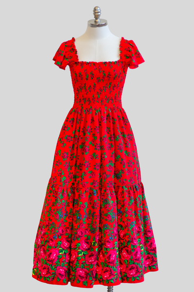 Dagmara Red Folk Dress