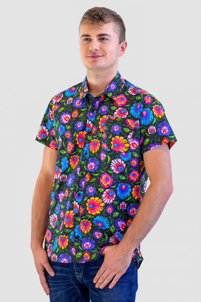 Adam Black Hawaiian Folk Shirt