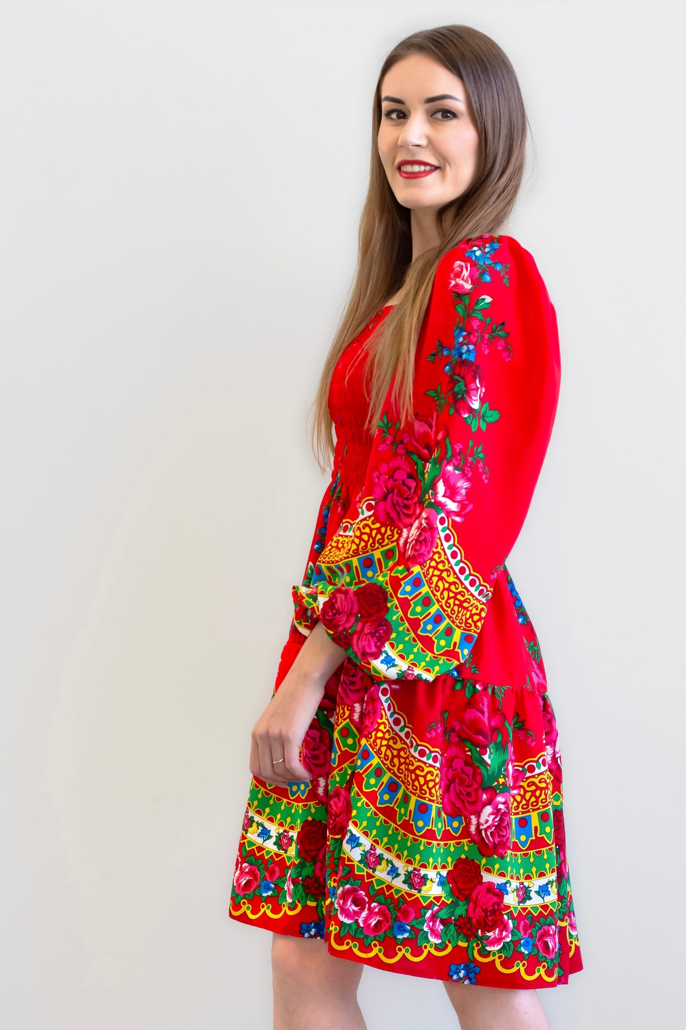 Weronika Red Slavic Folk Dress Recultured Designs Weronika Red Slavic Folk Dress Recultured Designs