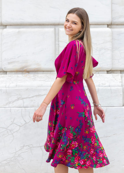 Stella Purple Midi Dress