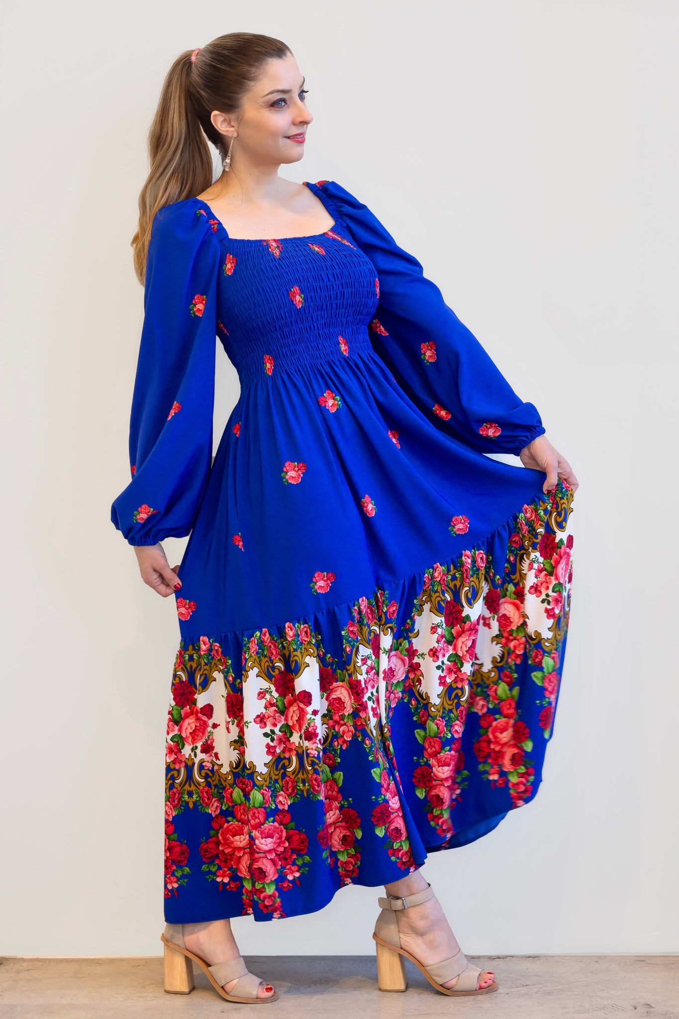 Cecylia Slavic Blue Maxi Dress