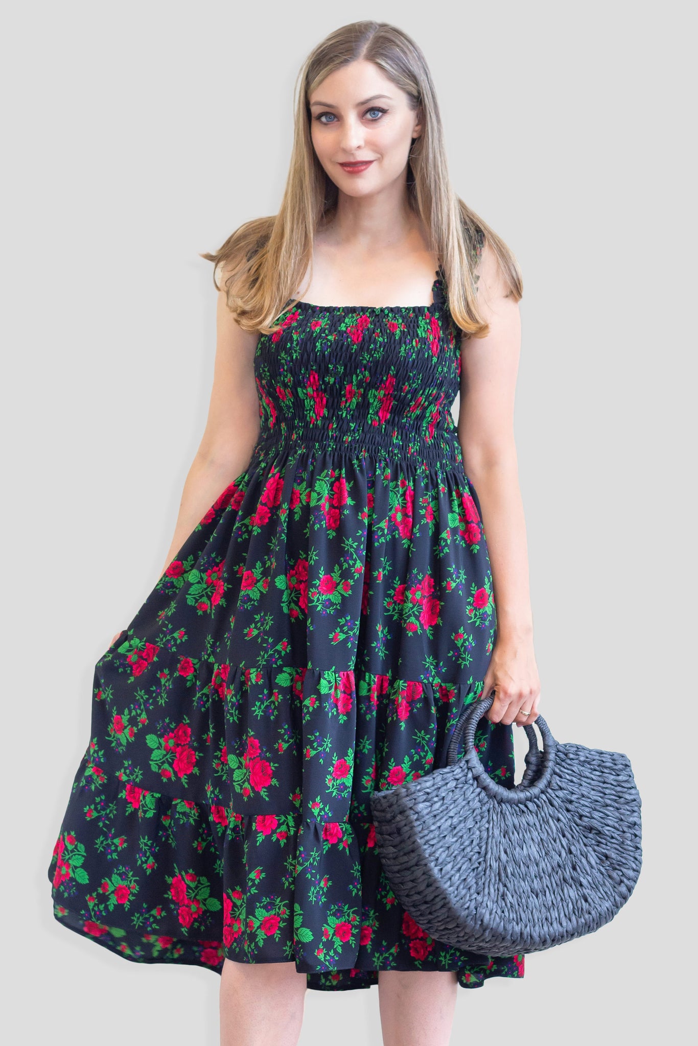 Daniela Black Rose Dress