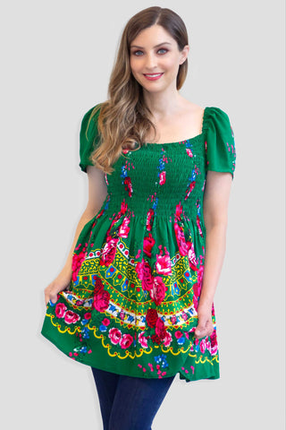 Jessica Green Mini Dress Top L/XL