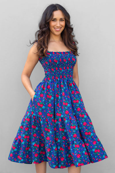 Aniela Blue Rose Dress