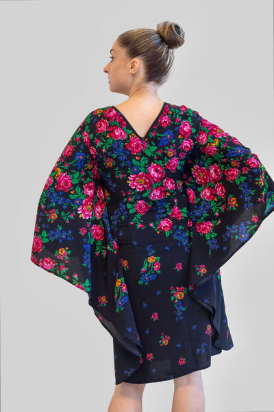 Helena Black Folk Dress