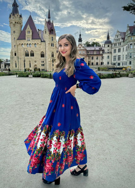 Cecylia Slavic Blue Maxi Dress