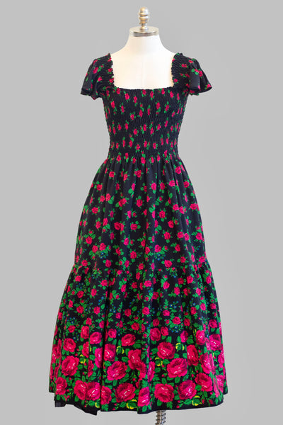 Dagmara Black Folk Dress