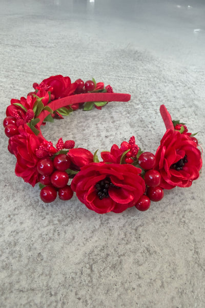 Red Poppy Folk Headband