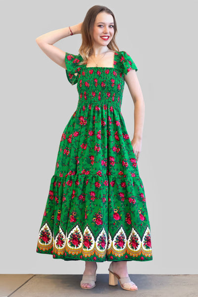 Tamara Green Folk Dress