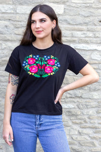 Maria Black Rose Folk T-shirt