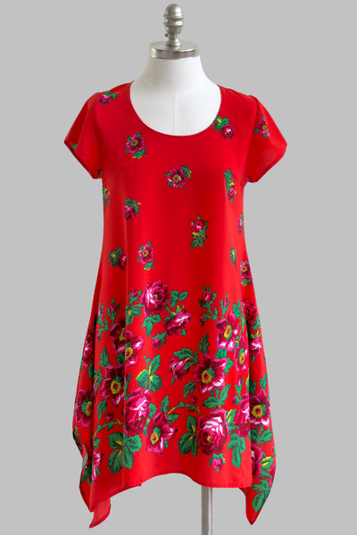 Hania Red Folk Tunic