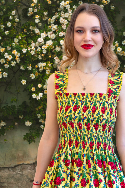 Aniela Yellow Rose Dress