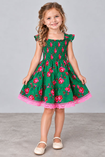 Iwonka Girls' Green Dress