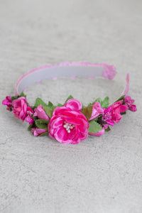 Pink Folk Flower Headband