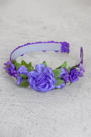 Purple Folk Flower Headband