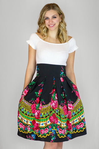 Annette Slavic Black Folk Skirt