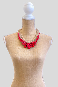 Rustic hemp folk necklace