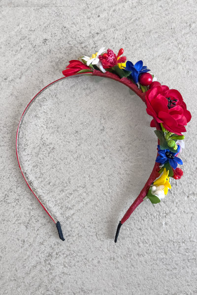 Multicolor Metal Flower Headband