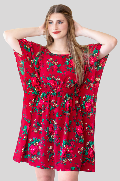 Eliza Red Folk Tunic