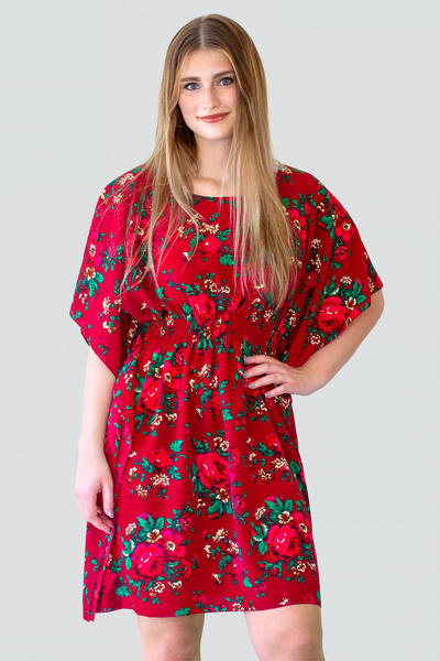 Eliza Red Folk Tunic